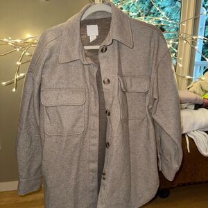 H&M Women's Cream Shacket